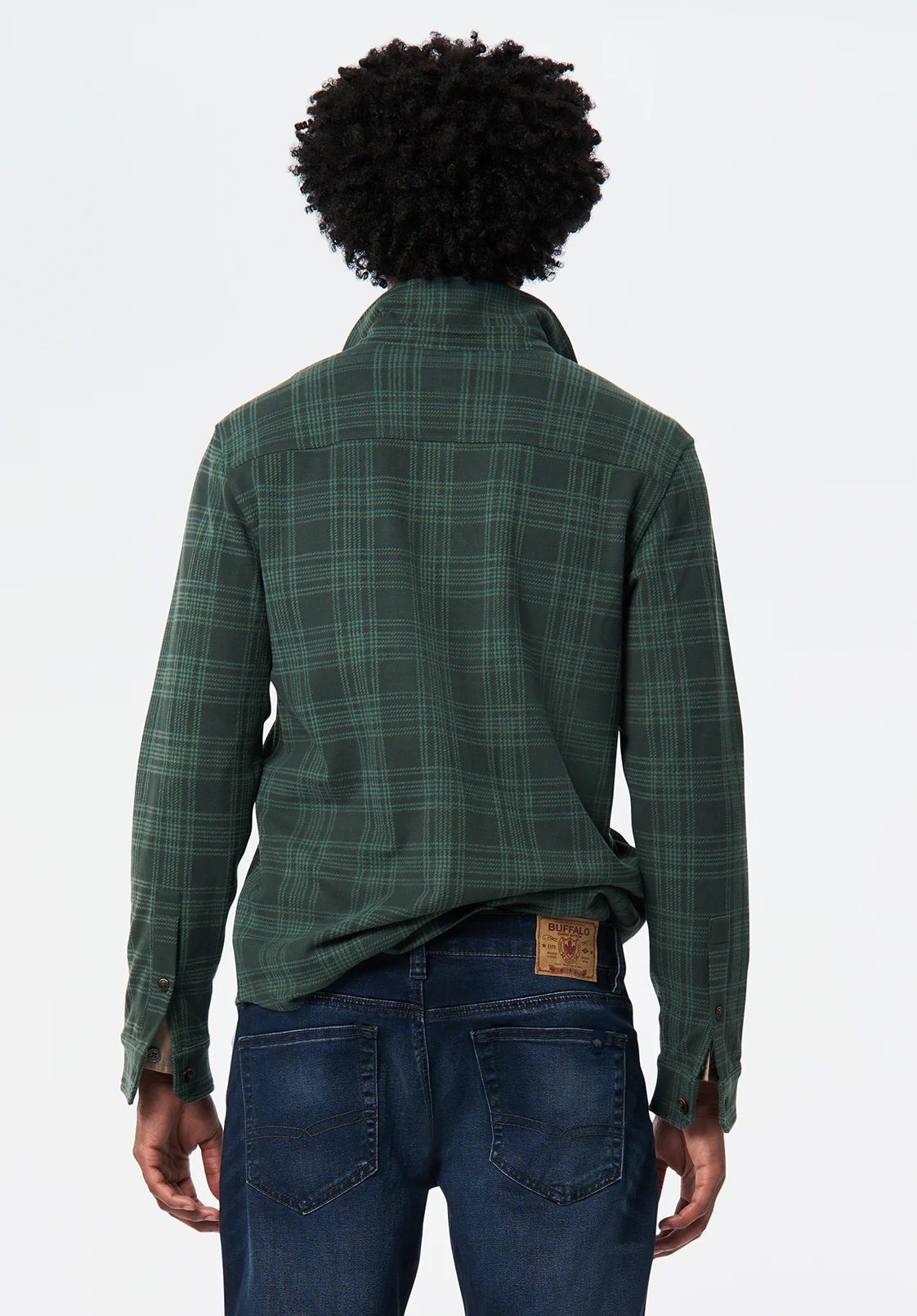 Samme Men's Long-Sleeve Plaid Blanket Shirt, Fern - BM24691 - Image 4