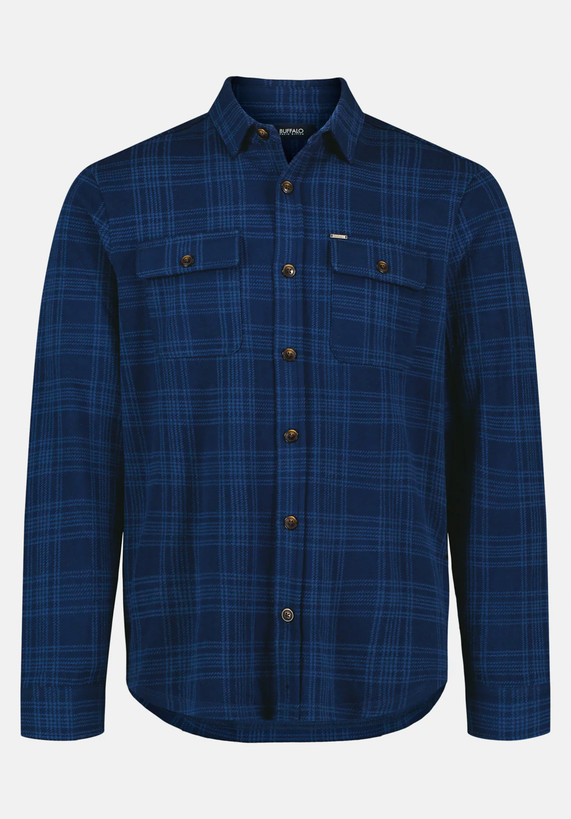 Samme Men's Long-Sleeve Plaid Blanket Shirt, Midnight Blue - BM24691 - Image 4