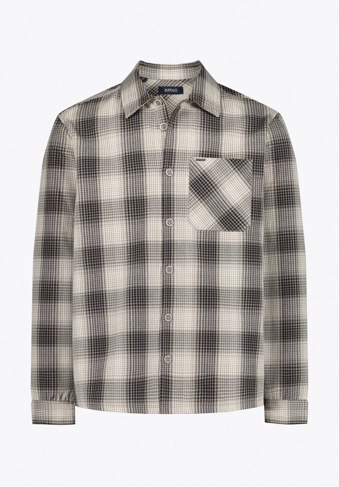 Samuel Men’s Plaid Long-Sleeve Shirt, Charcoal - BM24753 - Image 5