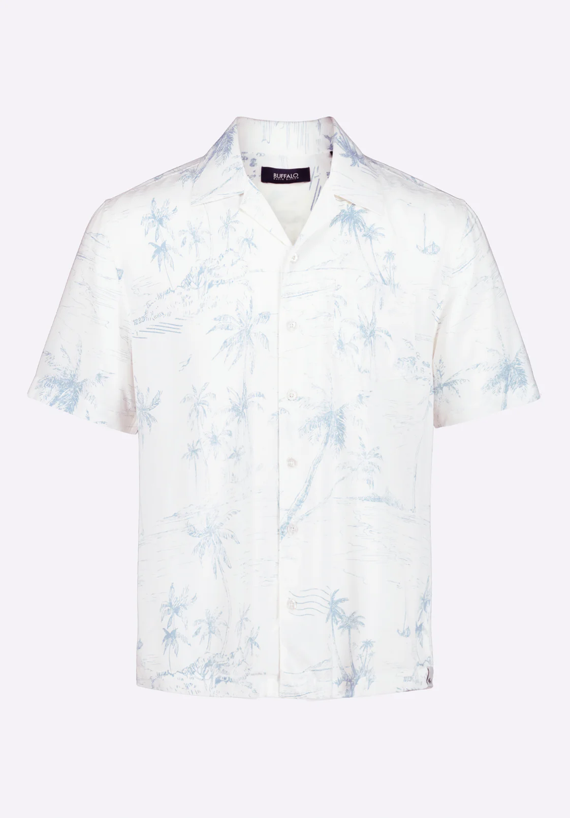 Sandro Men's Printed Short-Sleeve Camp Shirt, Milk - BM24565 - Image 5