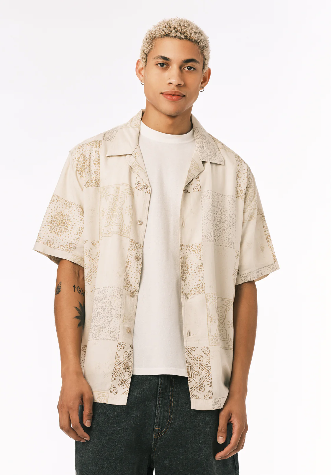 Sandro Men’s Printed Short Sleeve Camp Shirt, Boulder - BM24790 - Image 2