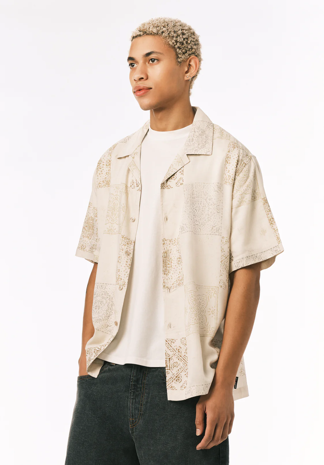 Sandro Men’s Printed Short Sleeve Camp Shirt, Boulder - BM24790 - Image 3