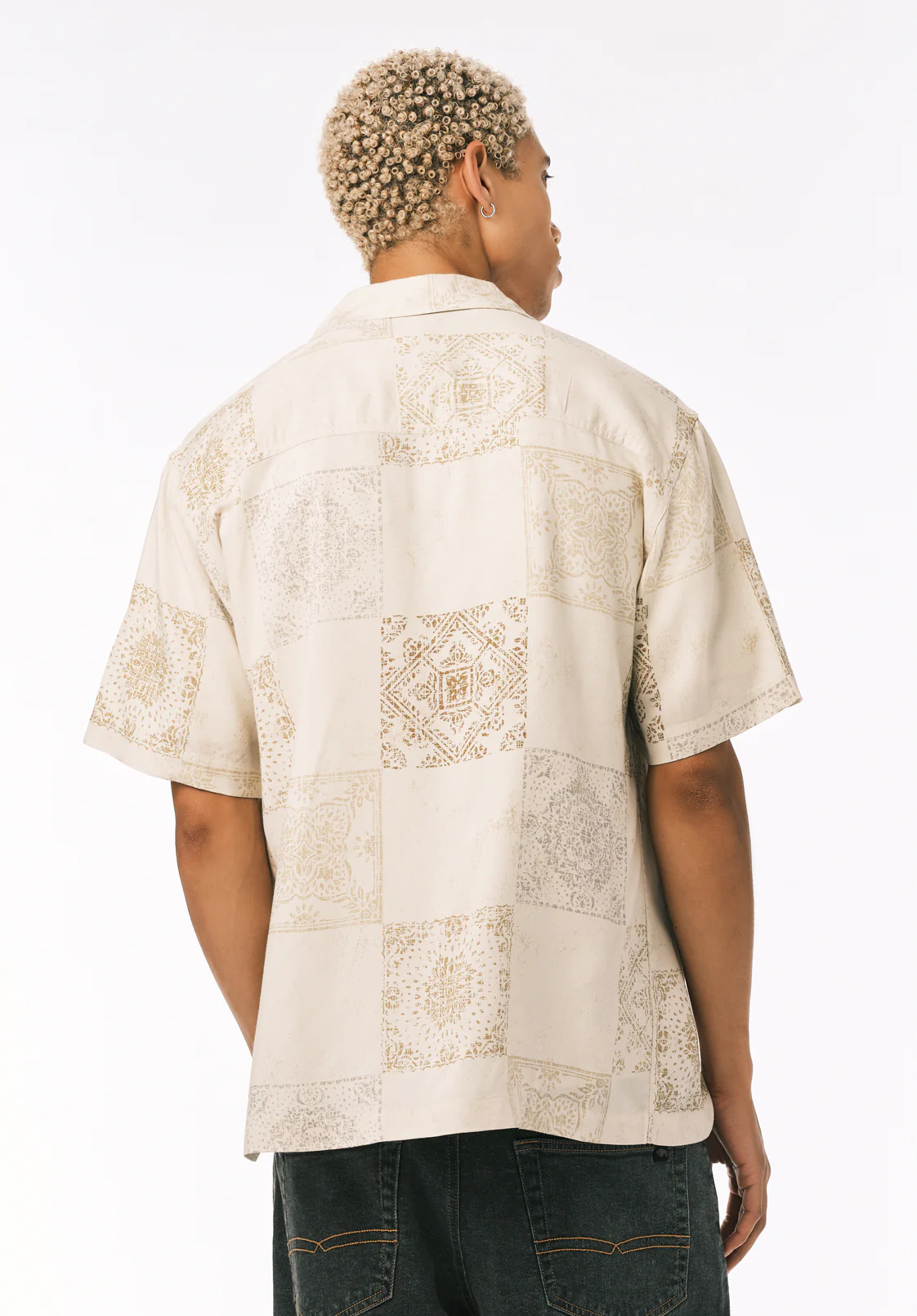 Sandro Men’s Printed Short Sleeve Camp Shirt, Boulder - BM24790 - Image 4