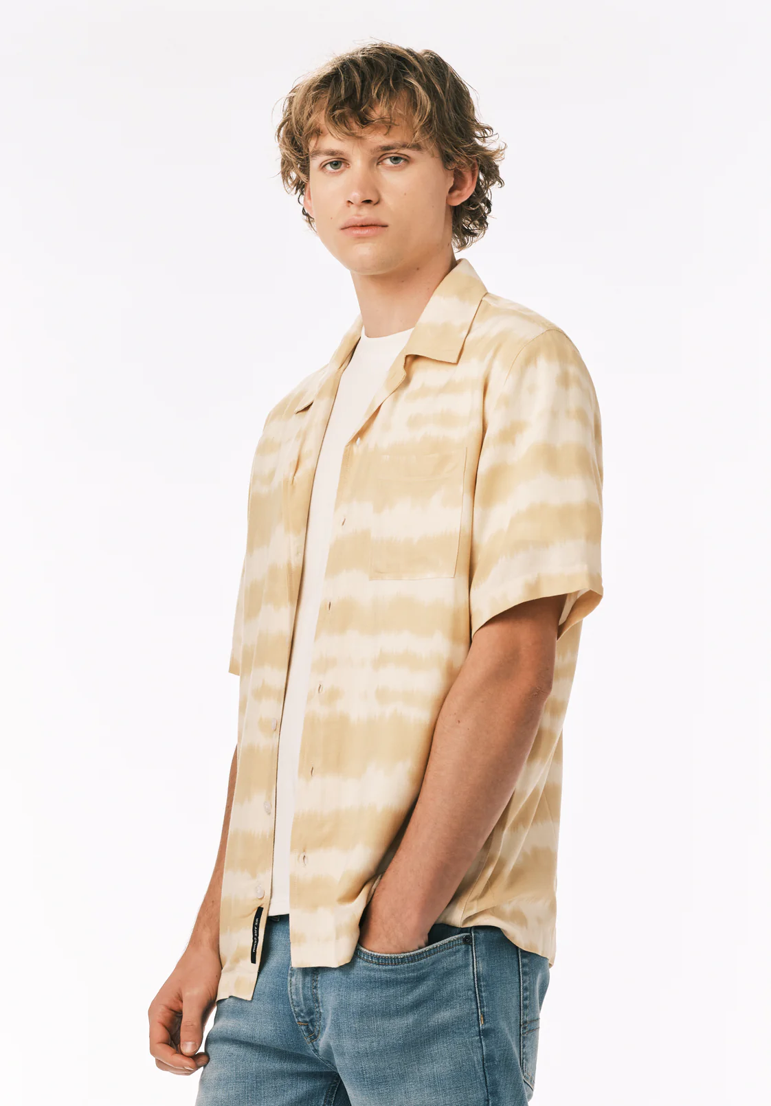 Sandro Men’s Printed Short Sleeve Camp Shirt, Boulder - BM24801 - Image 3