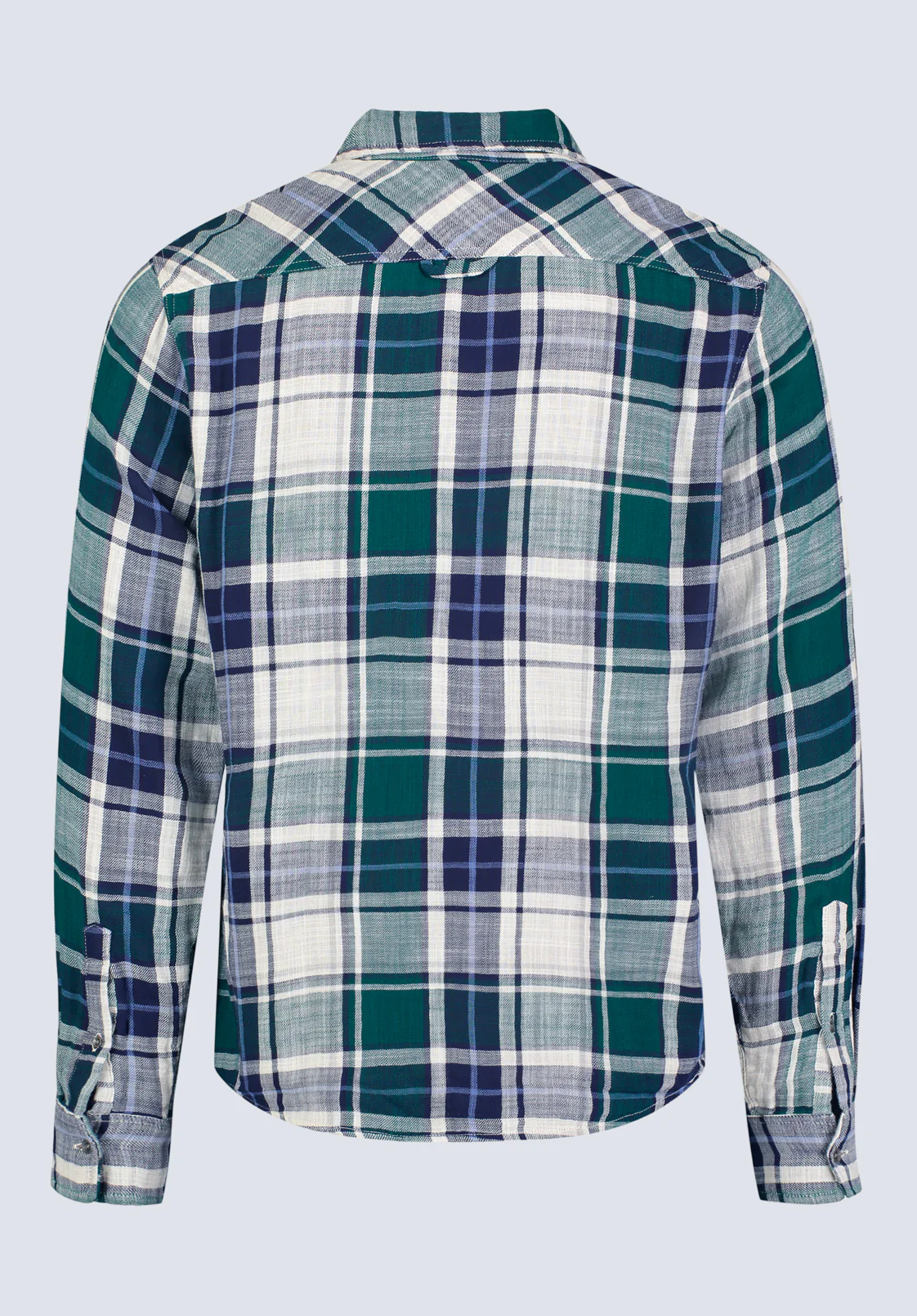 Saolo Men's Long-Sleeve Plaid Shirt, Forest Green - BM24425 - Image 6