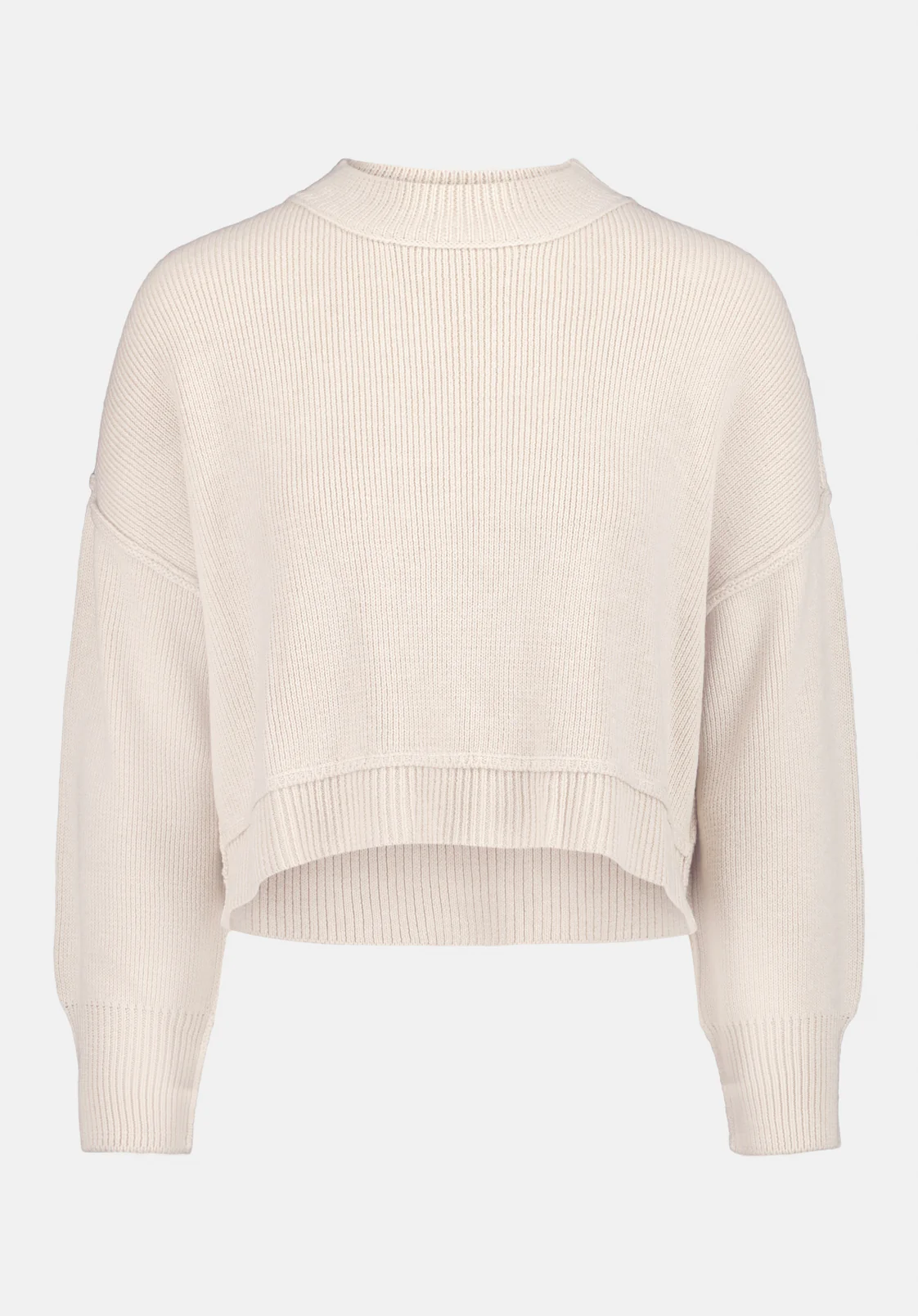 Seema Women's Dropped Sleeve Loose-Fit Cropped Sweater, Oatmeal - SW0142 - Image 5