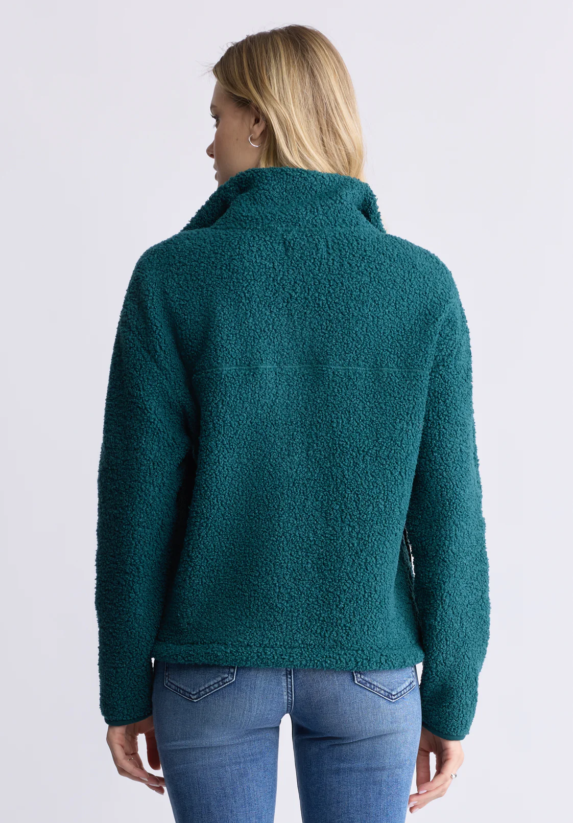 Sena Women's Sherpa Jacket with Chest Pocket, Dark Sea - JK0036F - Image 4