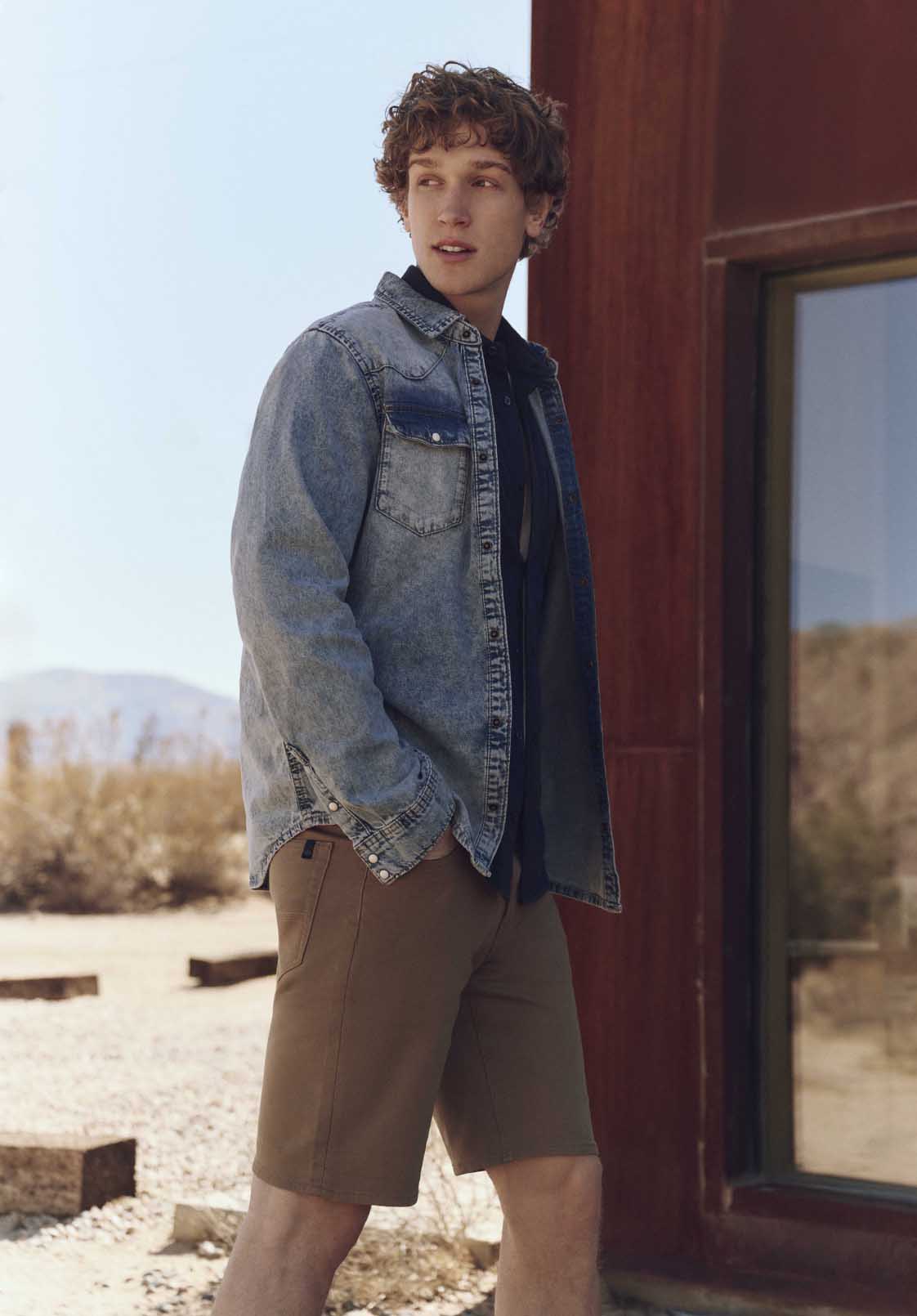 Sheldon Men’s Long-Sleeve Shirt, Light Denim Blue - BM22636 - Image 7