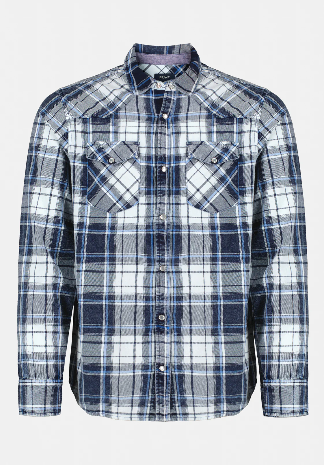 Sierra Men's Long-Sleeve Plaid Shirt, Midnight Blue - BM24687 - Image 4