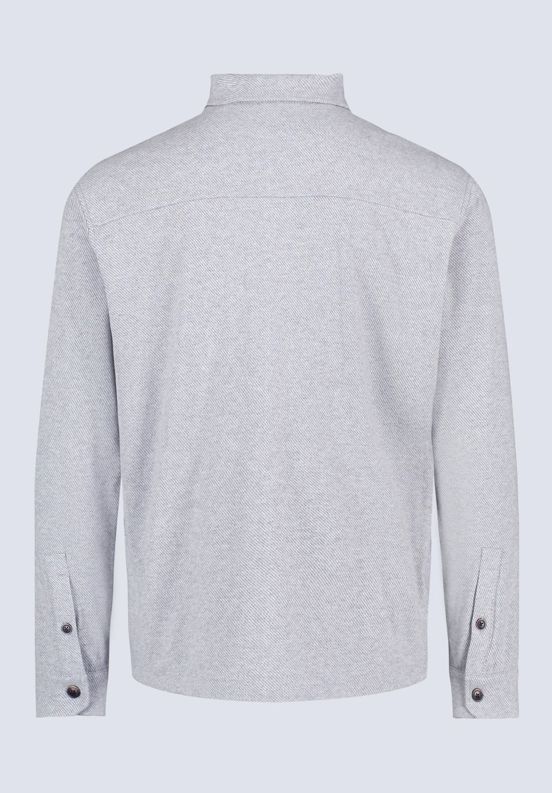 Sigge Men's Long-Sleeve Blanket Shirt with Chest Pockets, Light Grey - BM24460 - Image 8