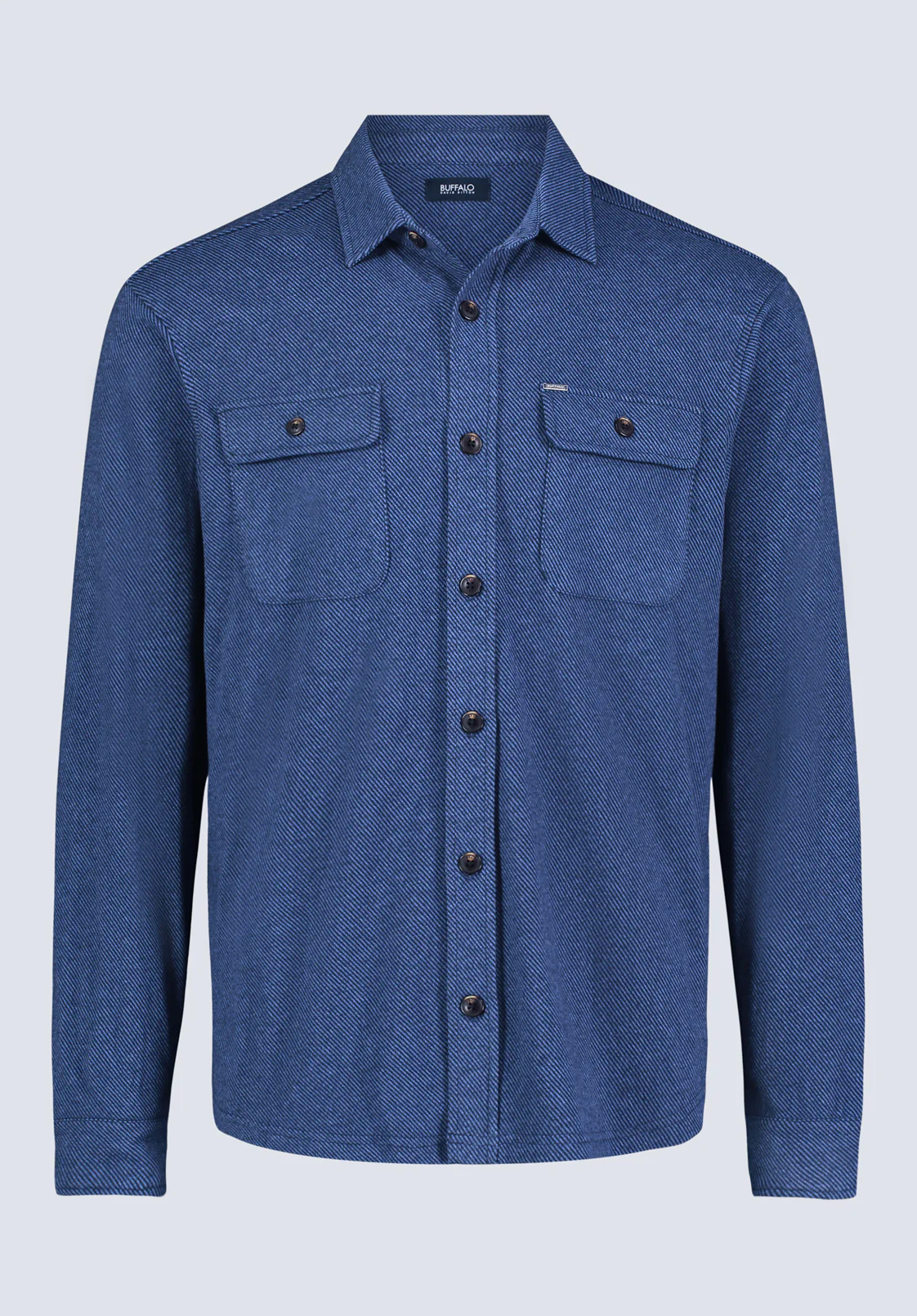 Sigge Men's Long-Sleeve Blanket Shirt with Chest Pockets, Mirage Blue - BM24460 - Image 5