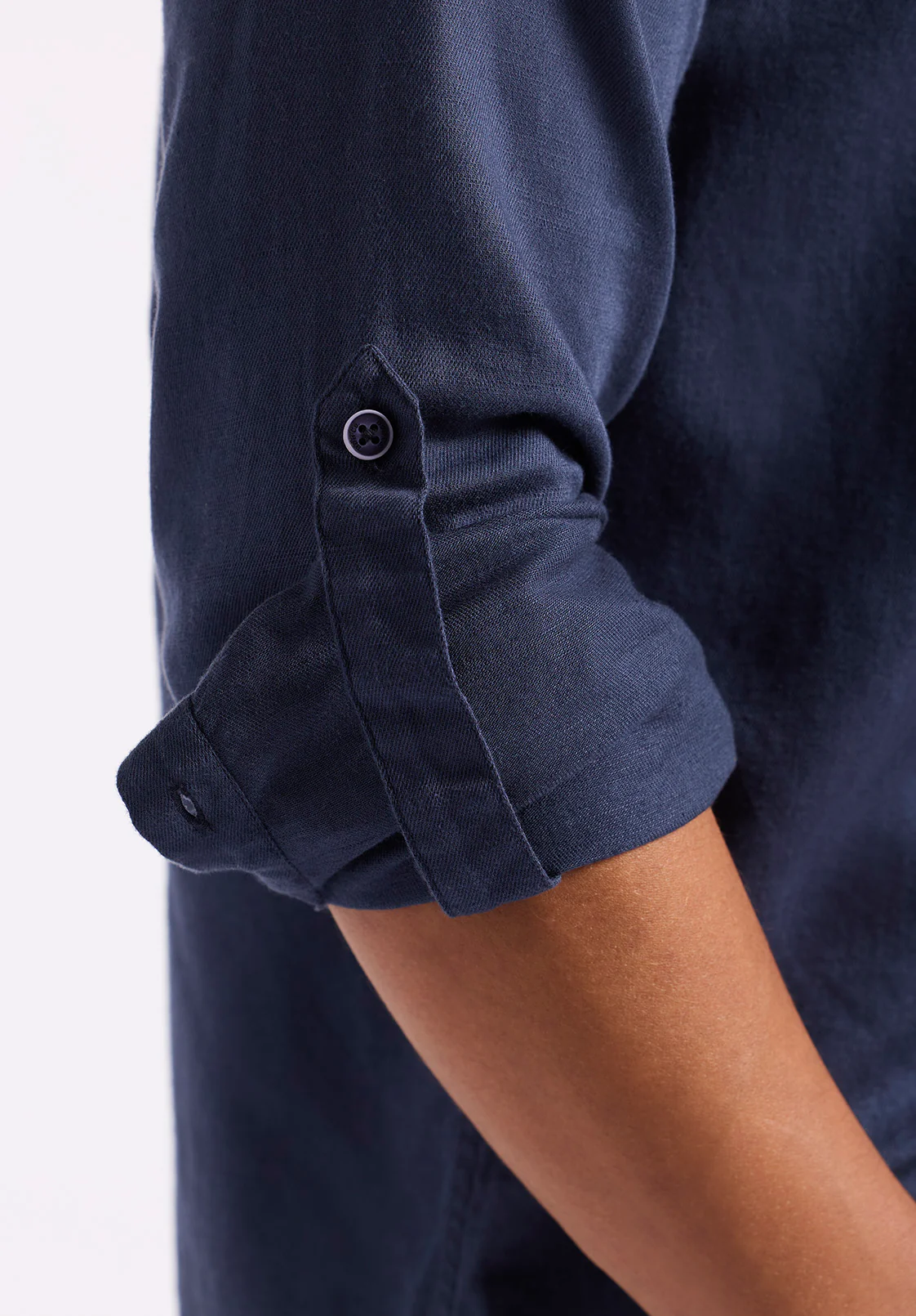 Simbio Men's Long-Sleeve Linen Blend Fitted Shirt, Whale - BM24561 - Image 5