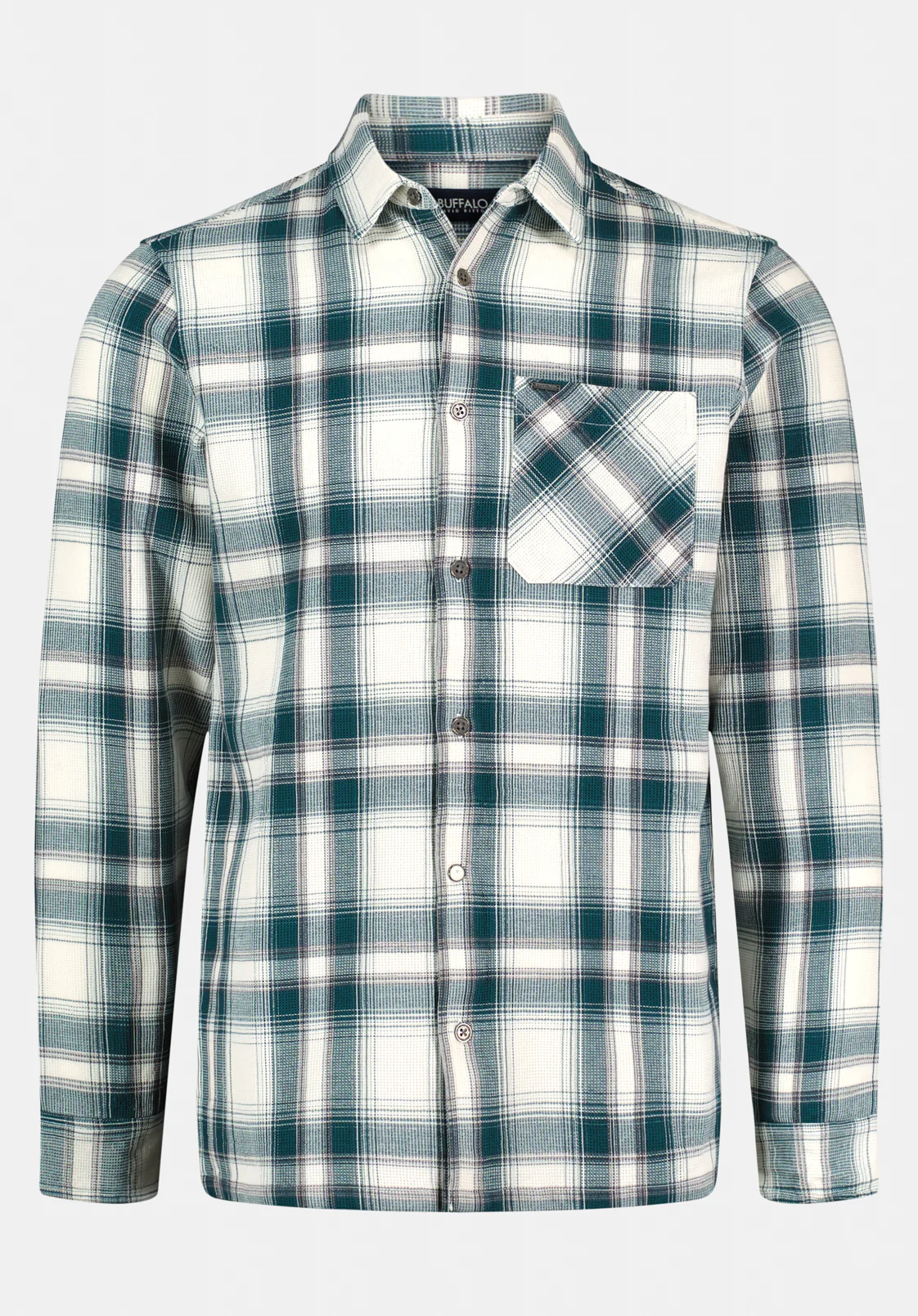 Sinclair Men's Long-Sleeve Plaid Shirt, Deep Teal - BM24690 - Image 5