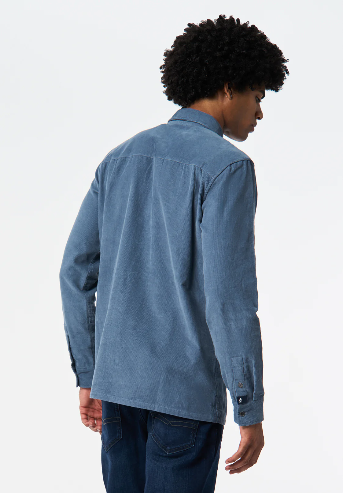 Sinclair Men’s Long-Sleeve Corduroy Shirt with Chest Pocket, Mirage - BM24772 - Image 4