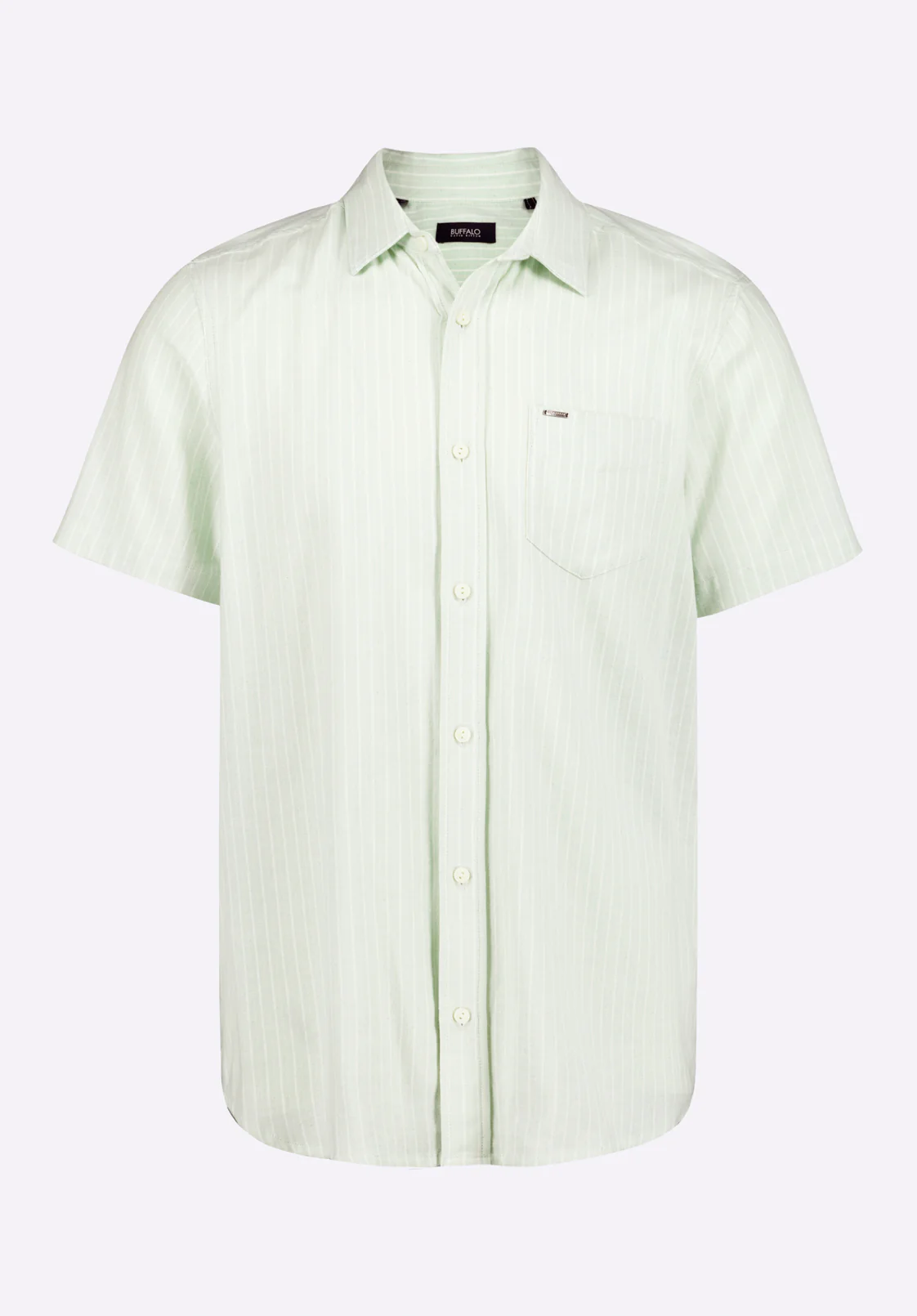 Sirilo Men's Short-Sleeve Striped Fitted Shirt, Dusty Aqua - BM24562 - Image 6