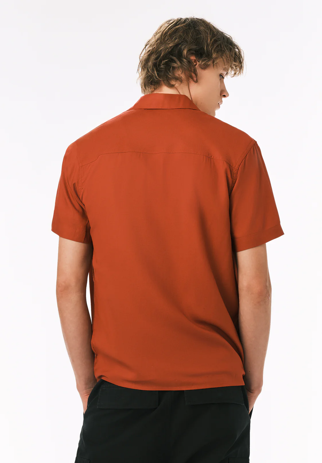 Sirilo Men's Short Sleeve Shirt, Baked Apple Red - BM24594 - Image 4