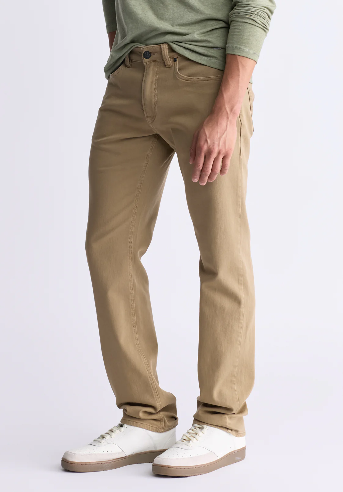 Straight Six Men's Freedom Flex Pants, Dark Beige - BM22939 - Image 5