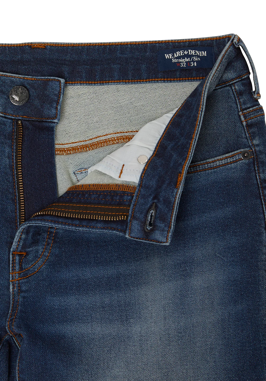 Straight Six Men's Freedom Flex Jeans in Dark Sanded Blue - BM22946 - Image 7