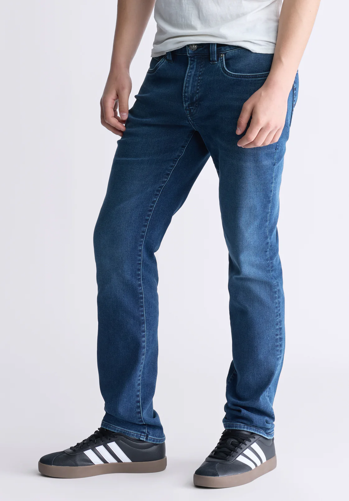 Straight Six Men's Freedom Flex Jeans, Whiskered Indigo - BM26018 - Image 4