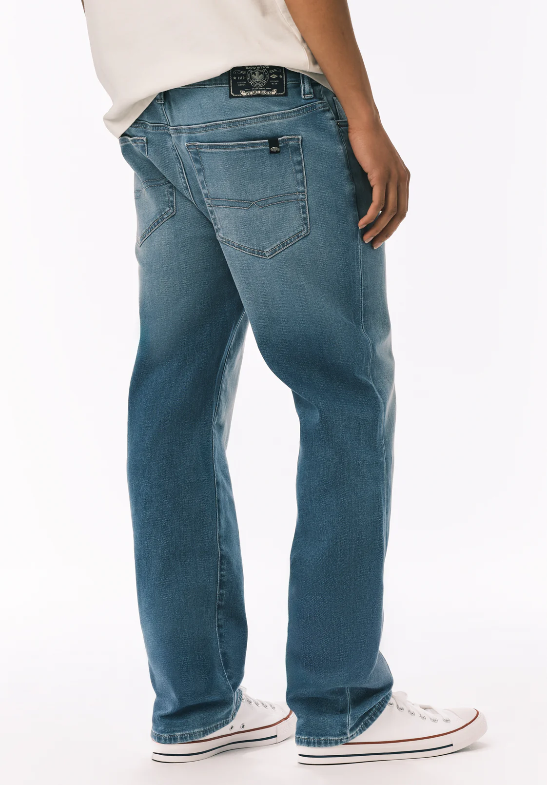 Straight Six Men's Freedom Flex Jeans, Sanded Wash - BM26171 - Image 3
