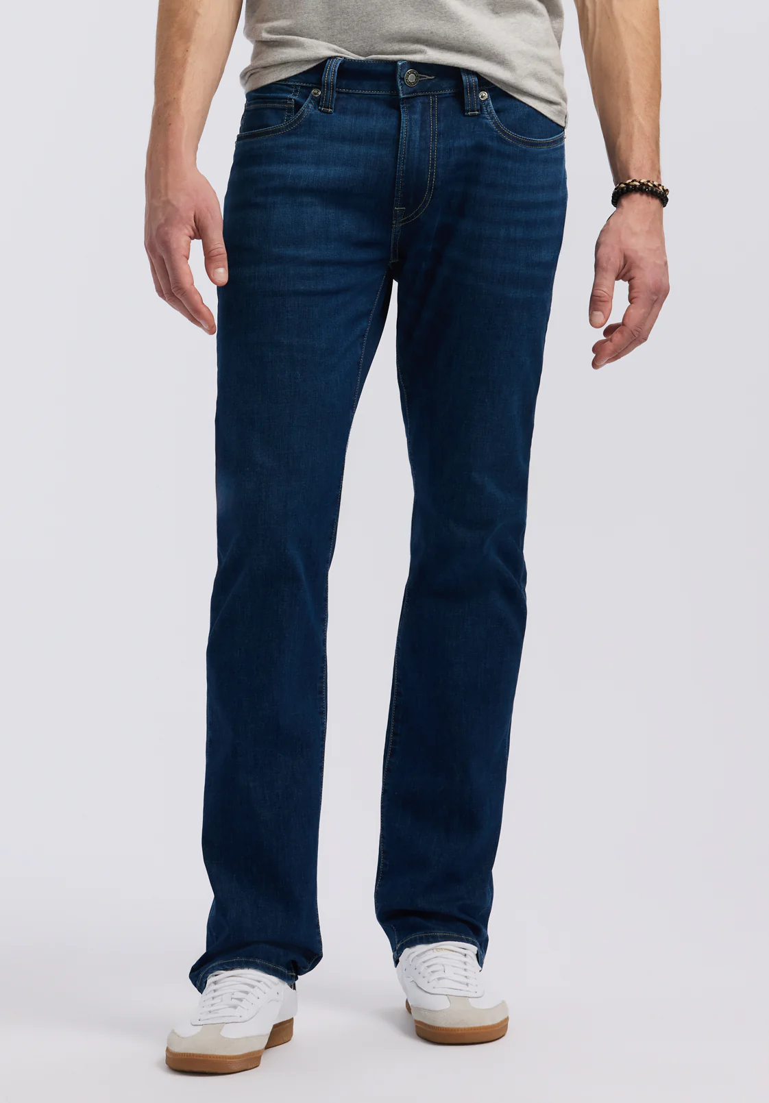 Straight Six Men's Jeans, Authentic Worked Indigo - BM26080 - Image 2