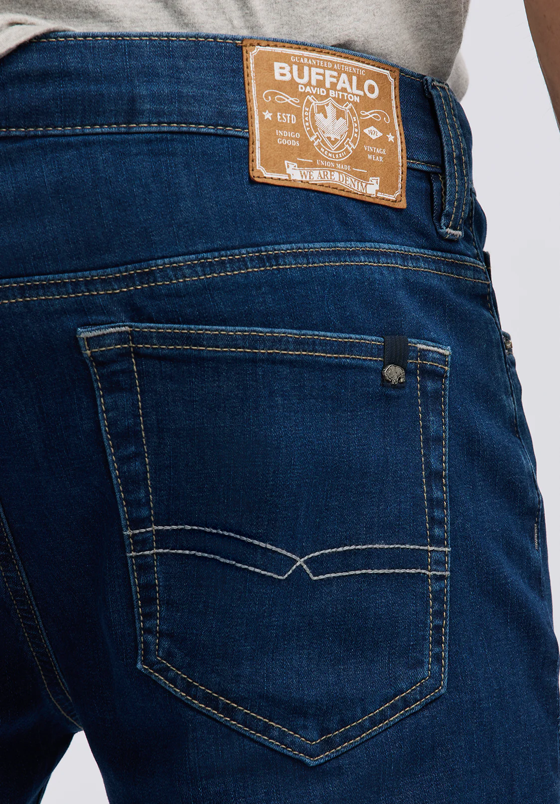 Straight Six Men's Jeans, Authentic Worked Indigo - BM26080 - Image 5