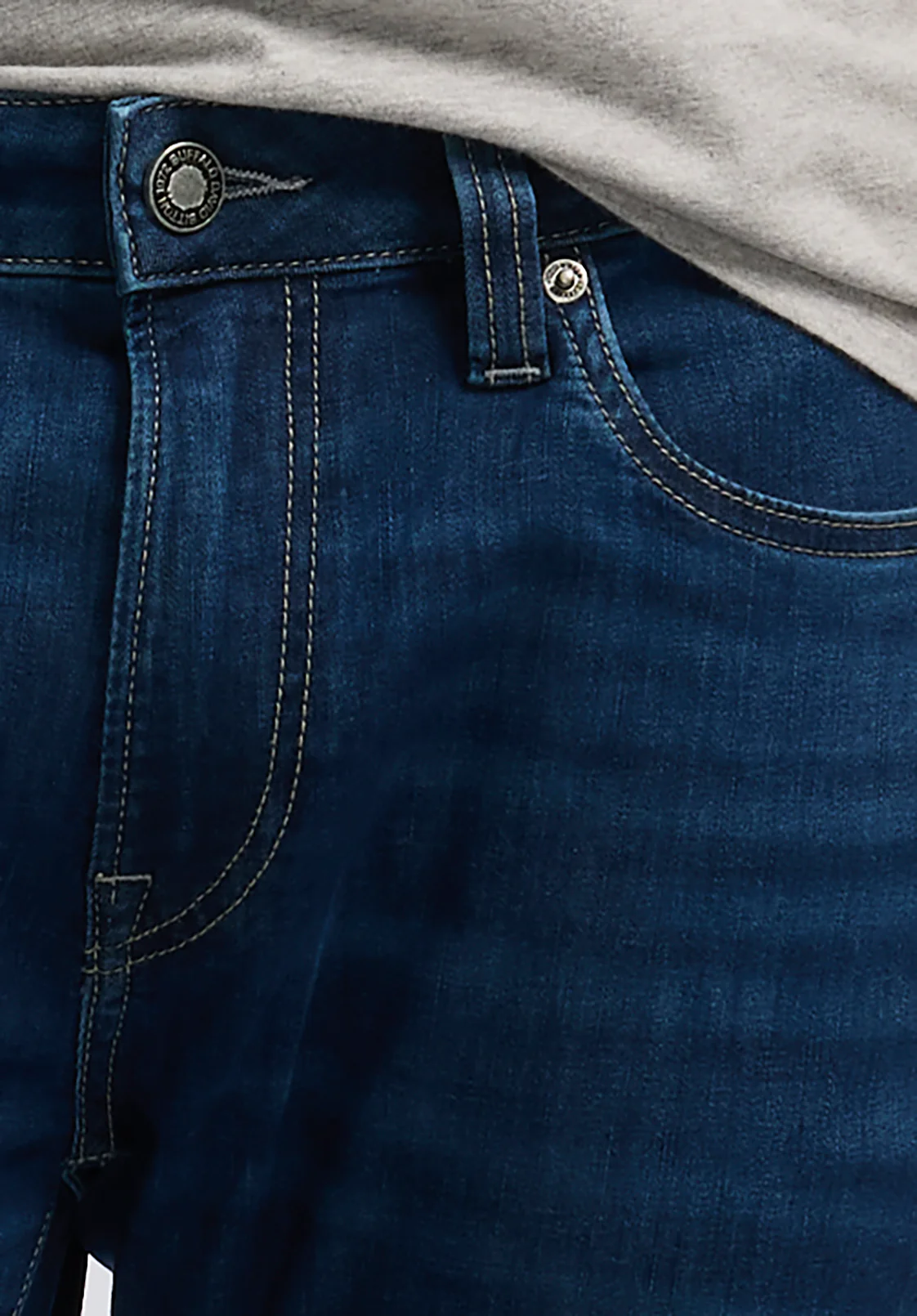 Straight Six Men's Jeans, Authentic Worked Indigo - BM26080 - Image 6