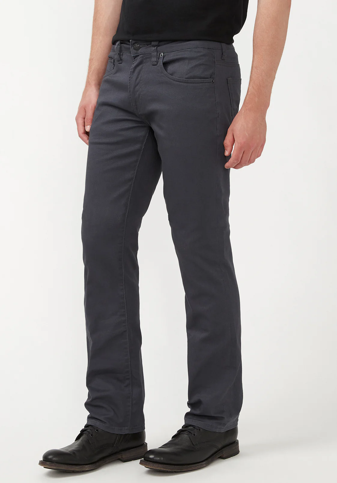 Straight Six Men's Twill Pants in Charcoal Gray - BM16083 - Image 4