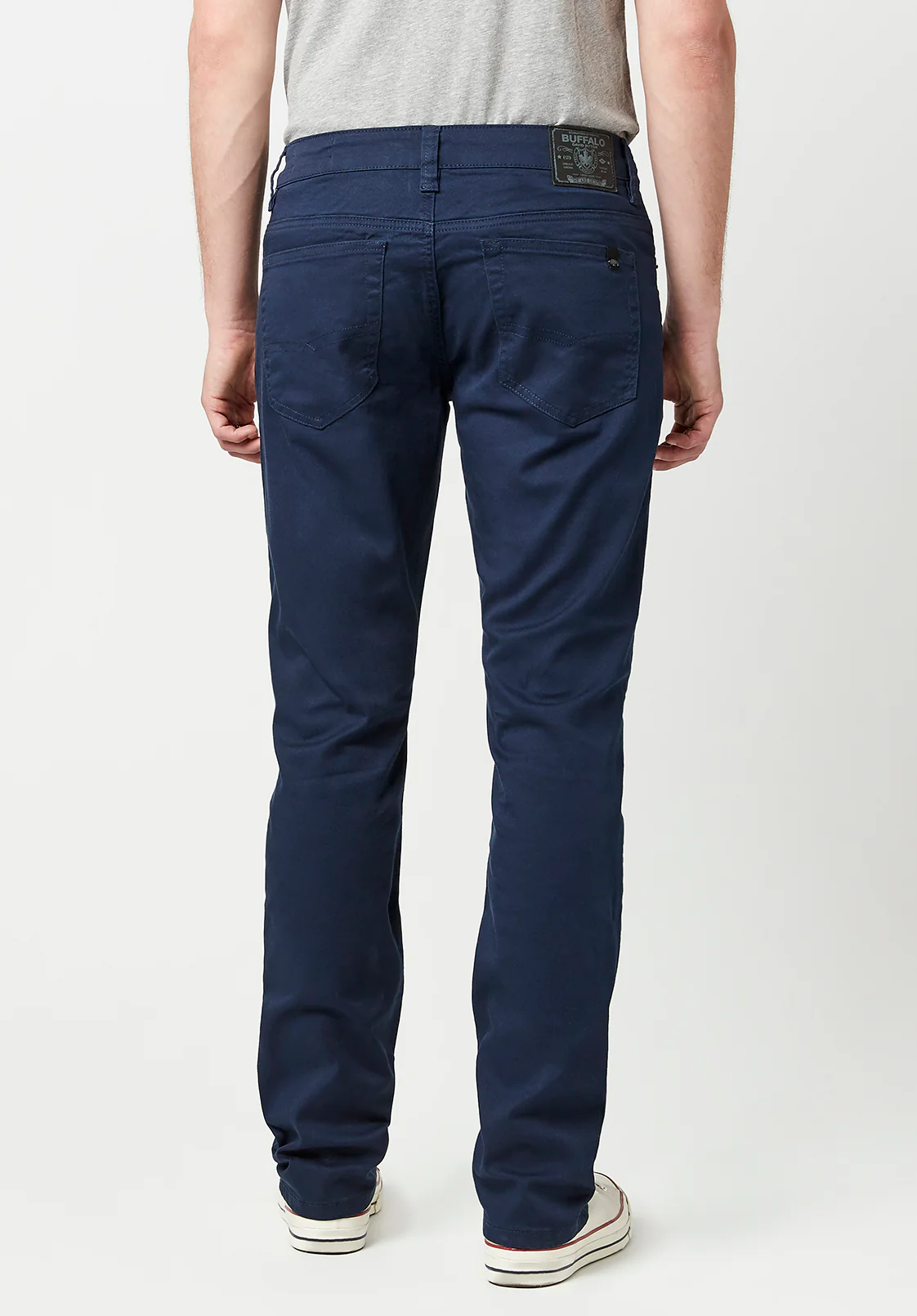 Straight Six Men's Twill Pants in Deep Navy - BM16083 - Image 3