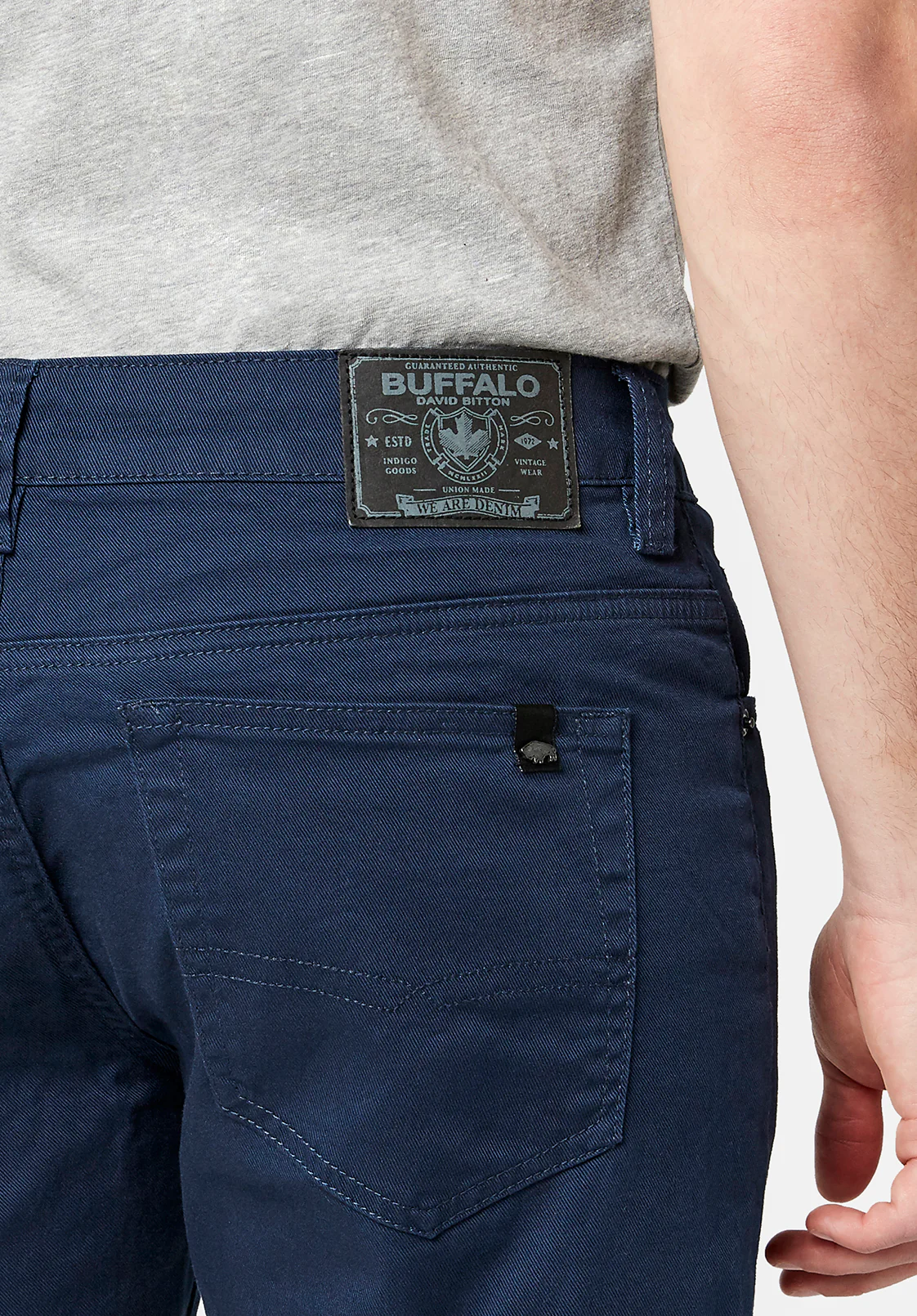 Straight Six Men's Twill Pants in Deep Navy - BM16083 - Image 5