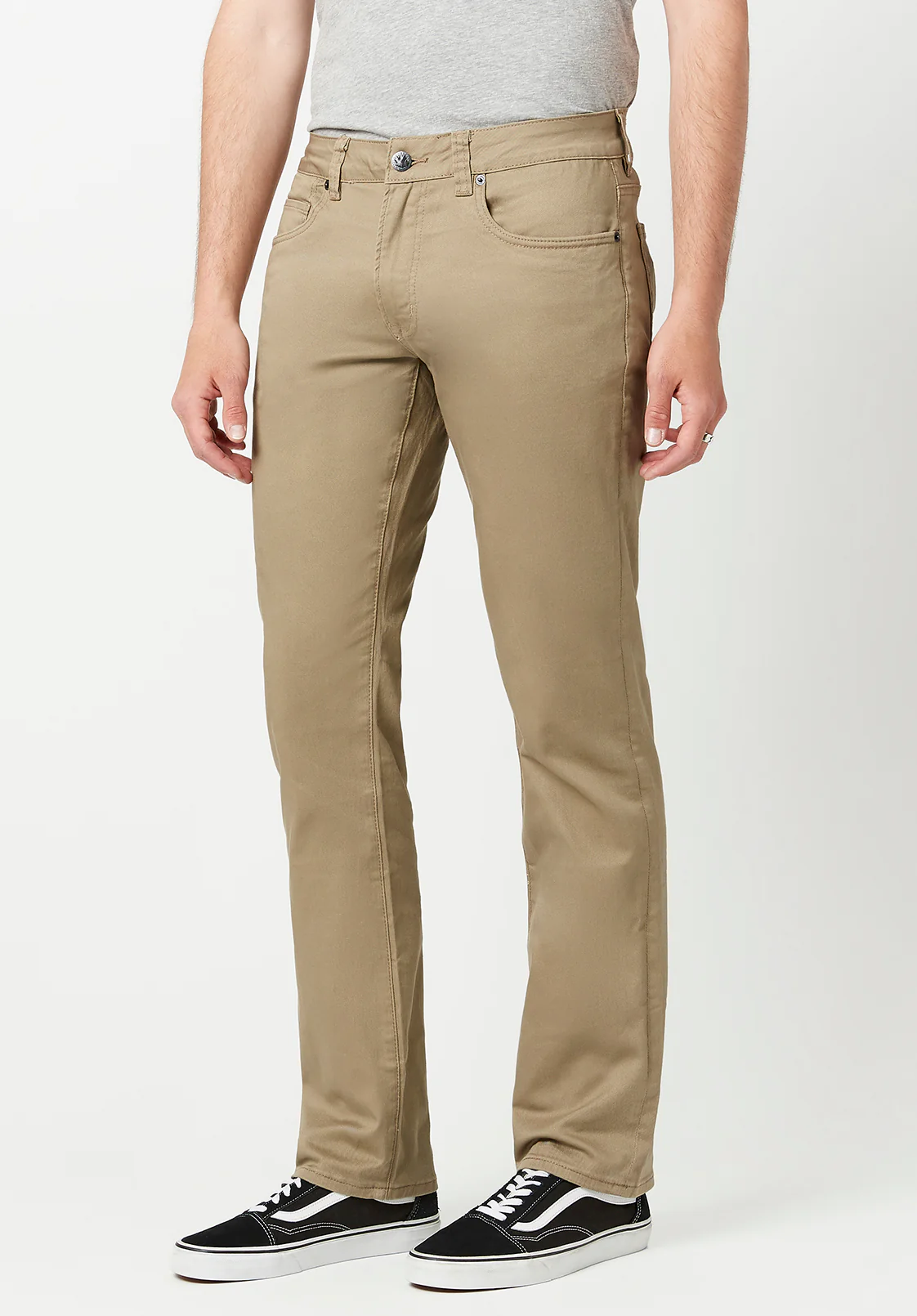 Straight Six Men's Twill Pants in Tan - BM16083 - Image 4