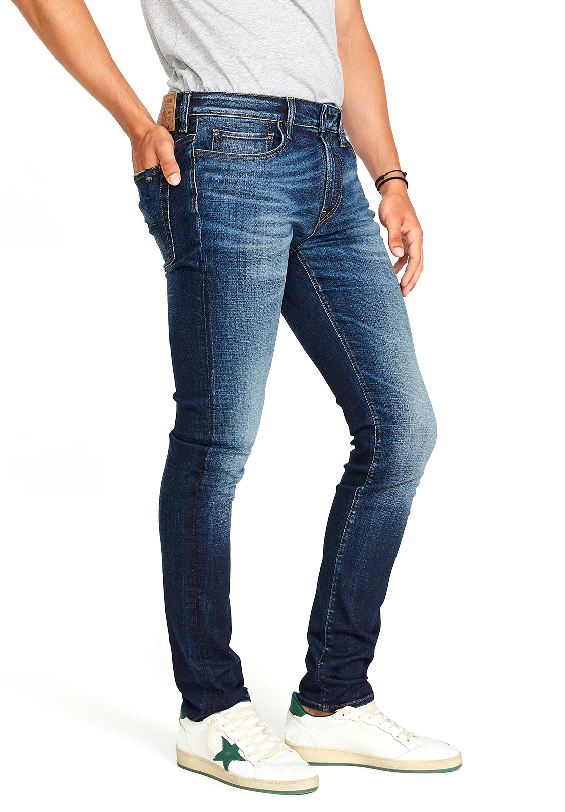 Skinny Max Men's Jeans in Medium Blue - BM22586 - Image 4