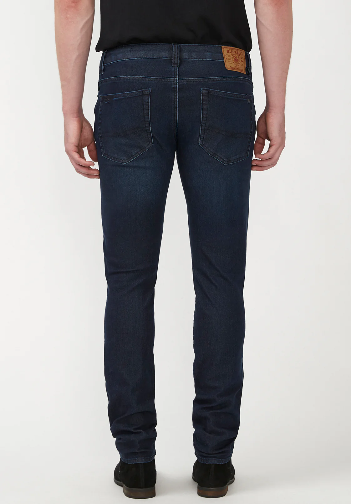 Skinny Max Men's Jeans in Sanded and Faded Dark Blue - BM22589 - Image 3