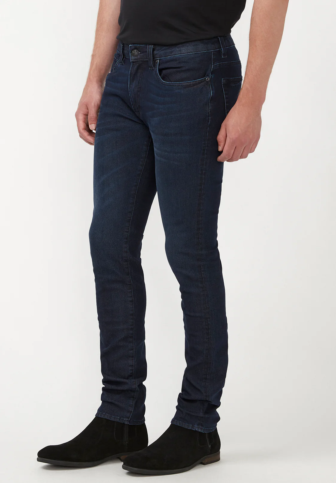 Skinny Max Men's Jeans in Sanded and Faded Dark Blue - BM22589 - Image 4