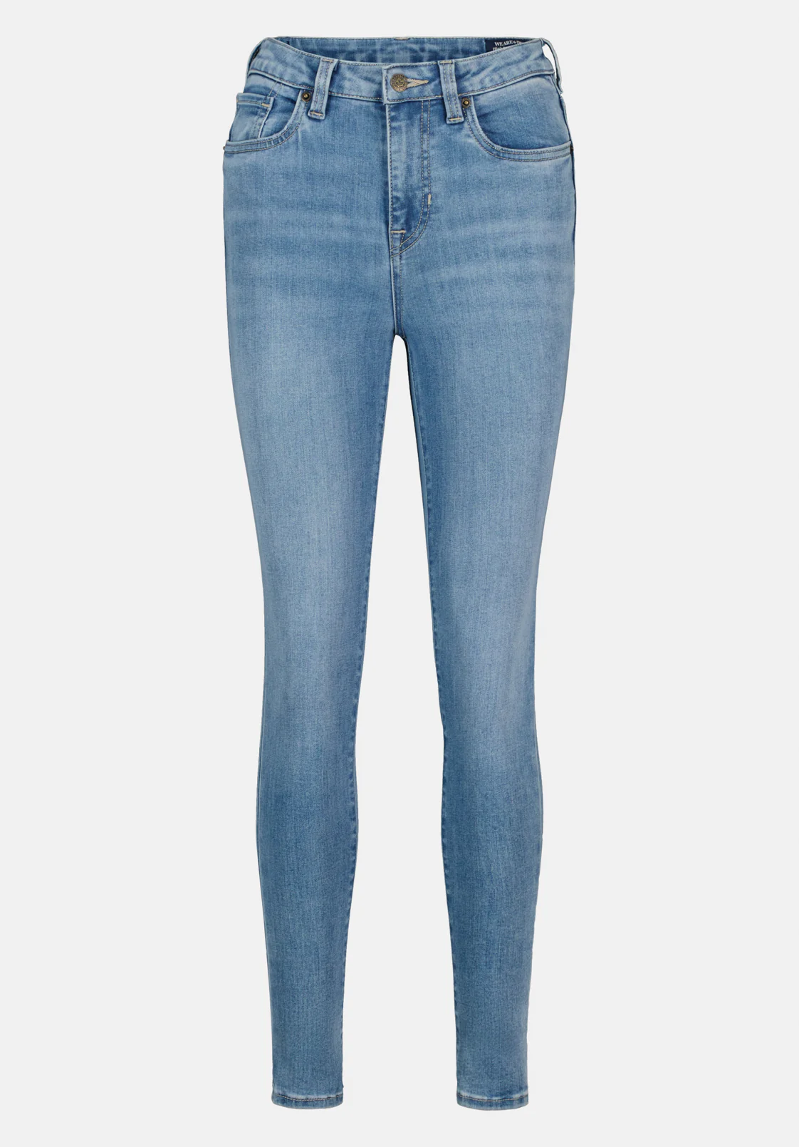 High Rise Skinny Skylar Women's Jeans, Light Vintage Blue - BL15659 - Image 5