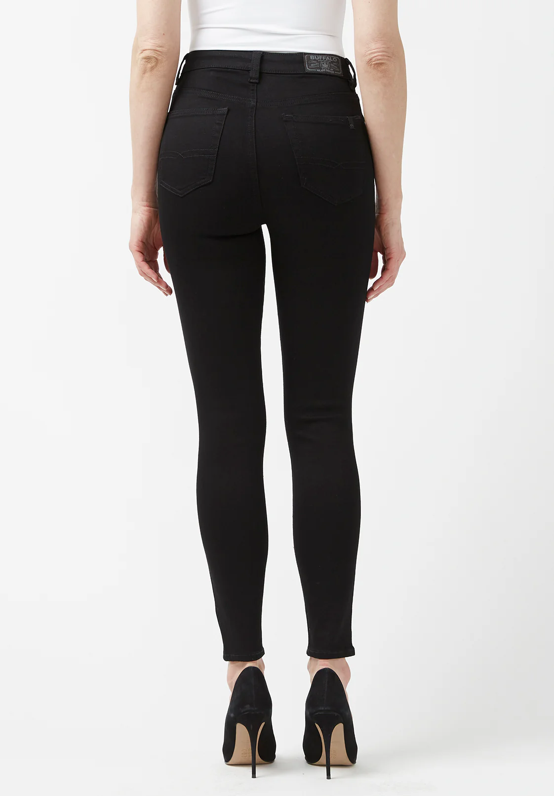 High Rise Skinny Skylar Women's Jeans, Black - BL15663 - Image 3