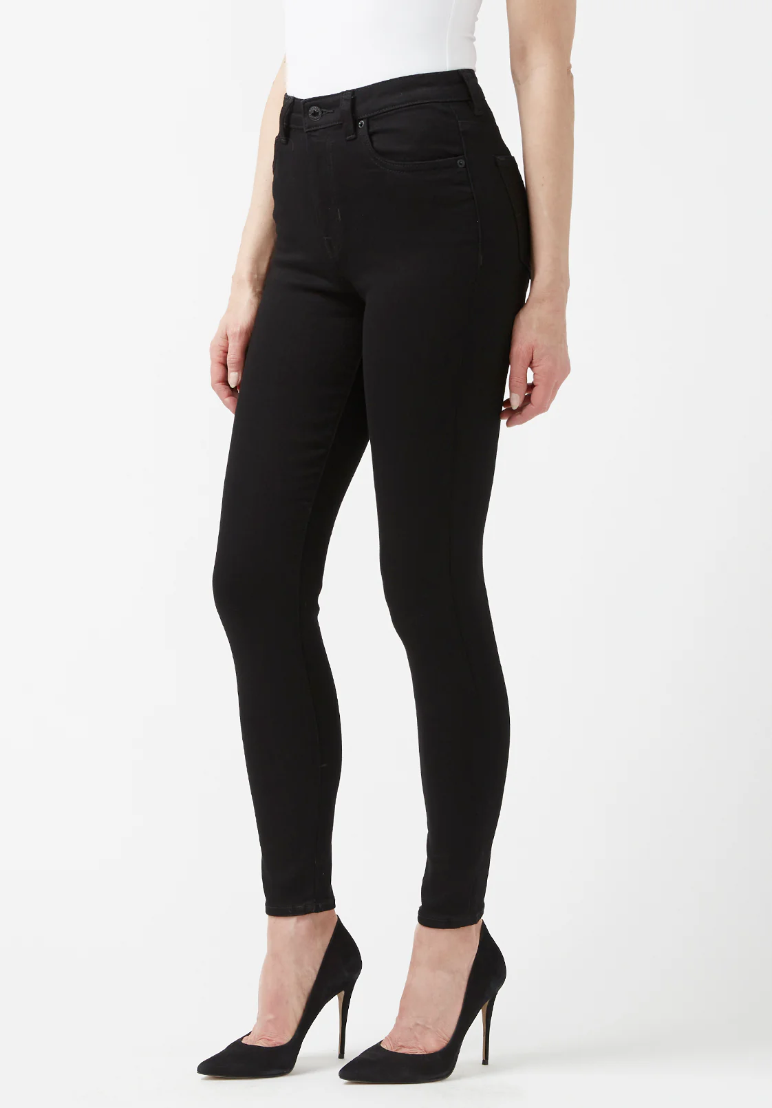 High Rise Skinny Skylar Women's Jeans, Black - BL15663 - Image 4