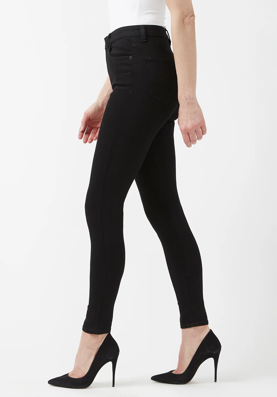 High Rise Skinny Skylar Women's Jeans, Black - BL15663 - Image 6