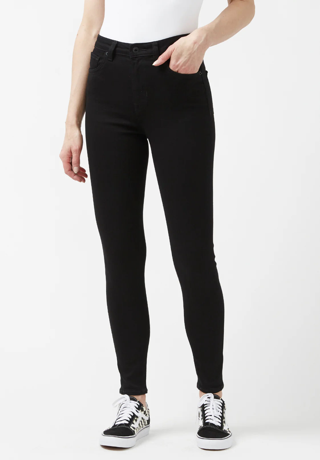 High Rise Skinny Skylar Women's Jeans, Black - BL15663 - Image 8