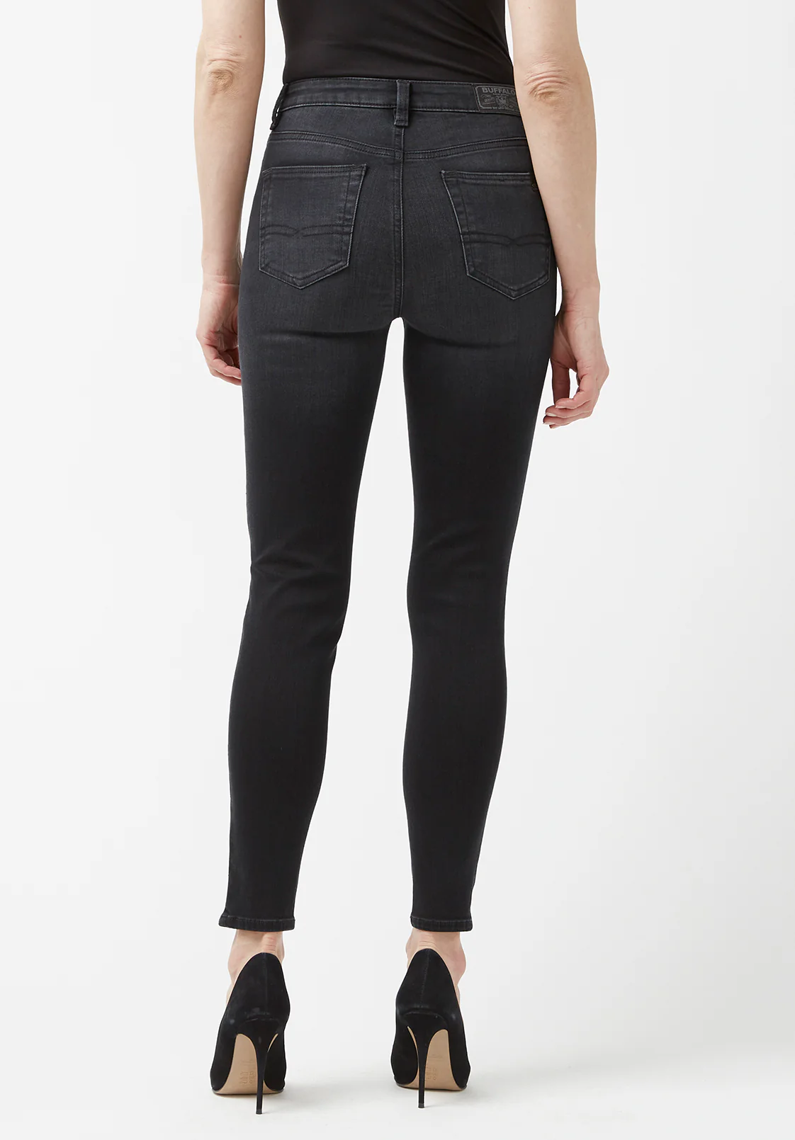 High Rise Skinny Skylar Women's Jeans in Carbon Black - BL15664 - Image 3