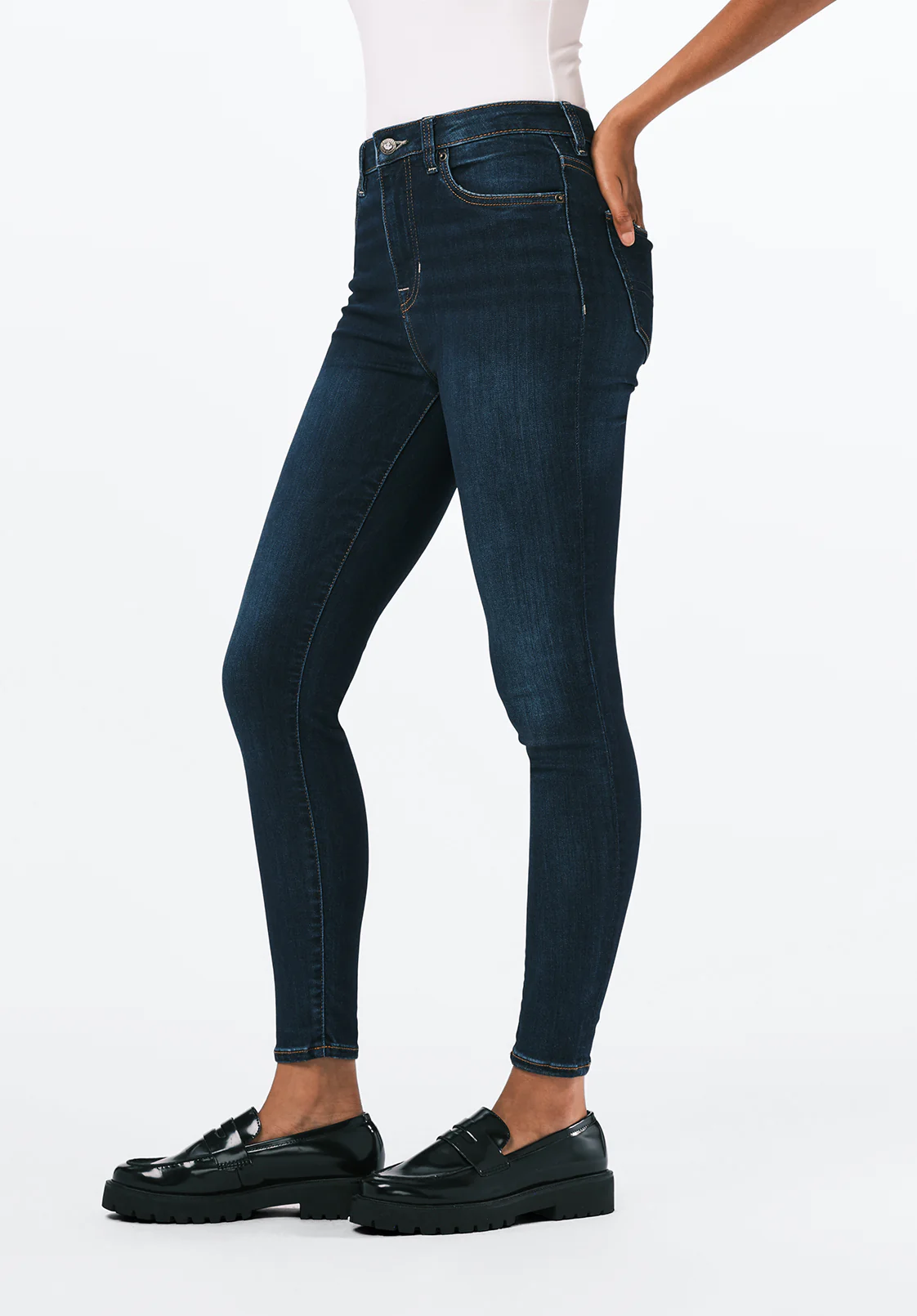 High Rise Skinny Skylar Women's Jeans, Night Rain Indigo - BL15703 - Image 3