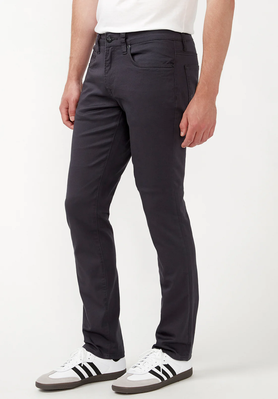 Slim Ash Men's Twill Pants in Charcoal Gray - BM22017 - Image 4