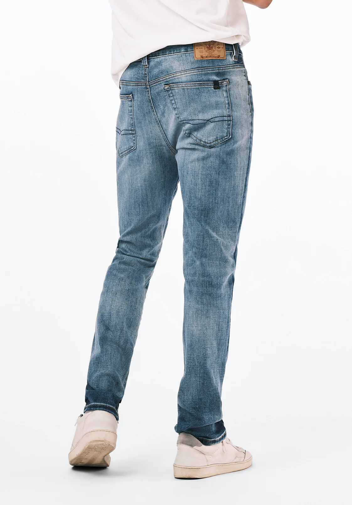 Slim Ash Men's Jeans in Authentic and Sanded Blue - BM22604 - Image 4