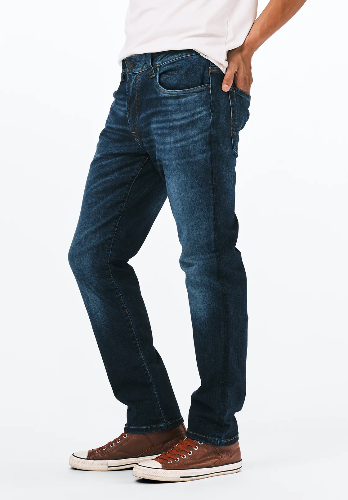 Slim Ash Men's Jeans in Mid Blue - BM22633 - Image 3