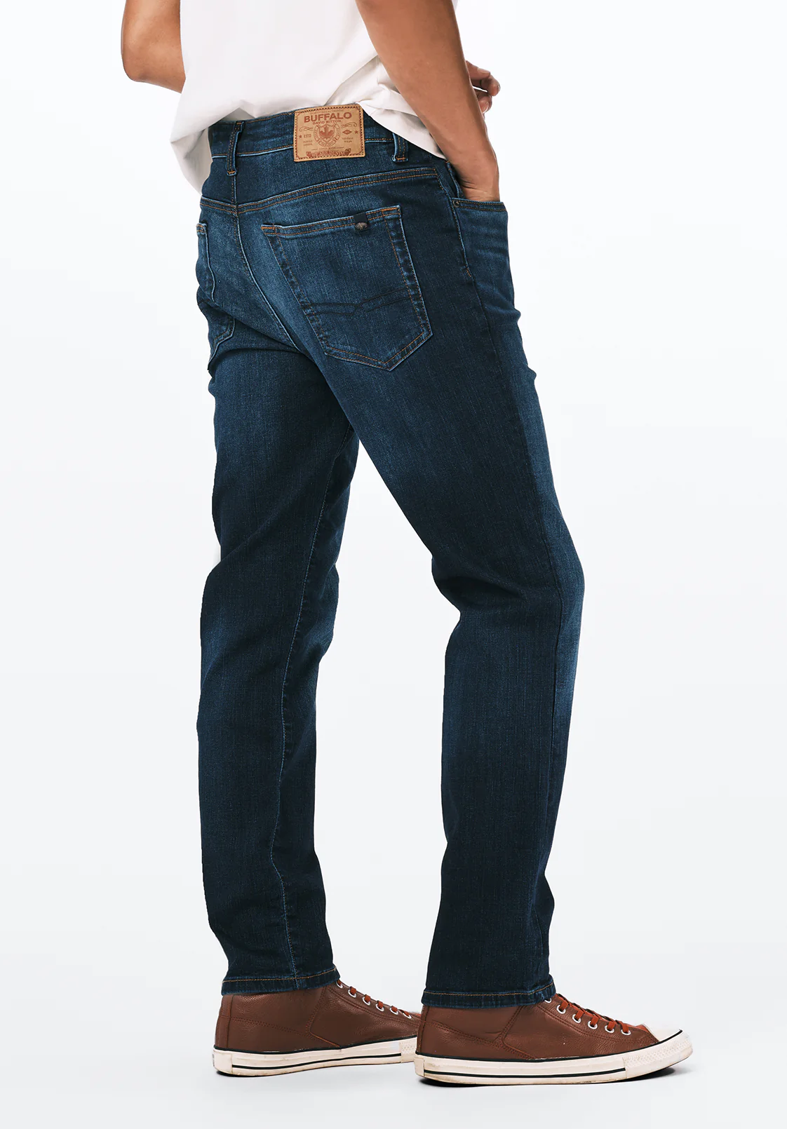 Slim Ash Men's Jeans in Mid Blue - BM22633 - Image 4