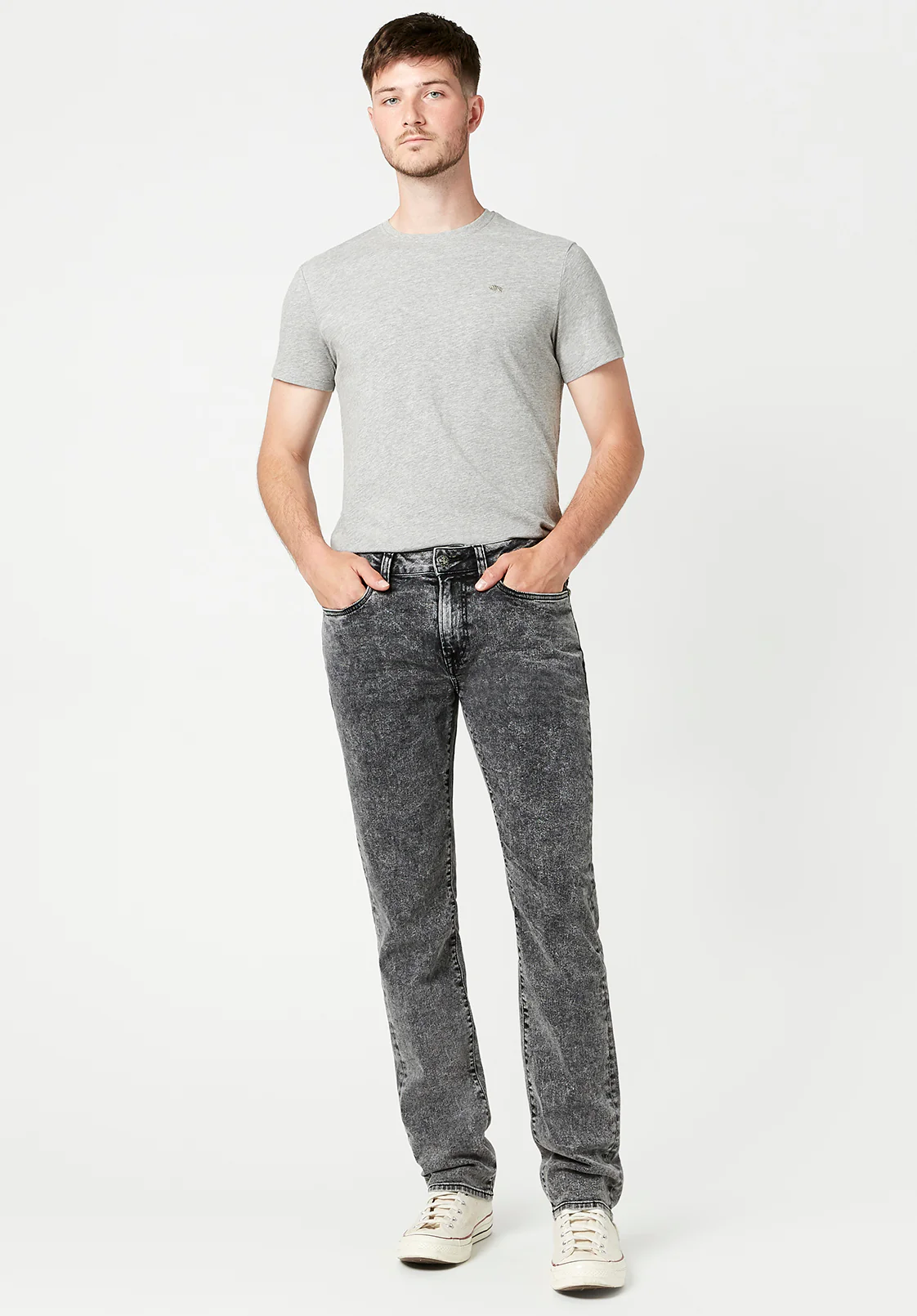 Slim Ash Men's Jeans in Dark Acid Wash - BM22757