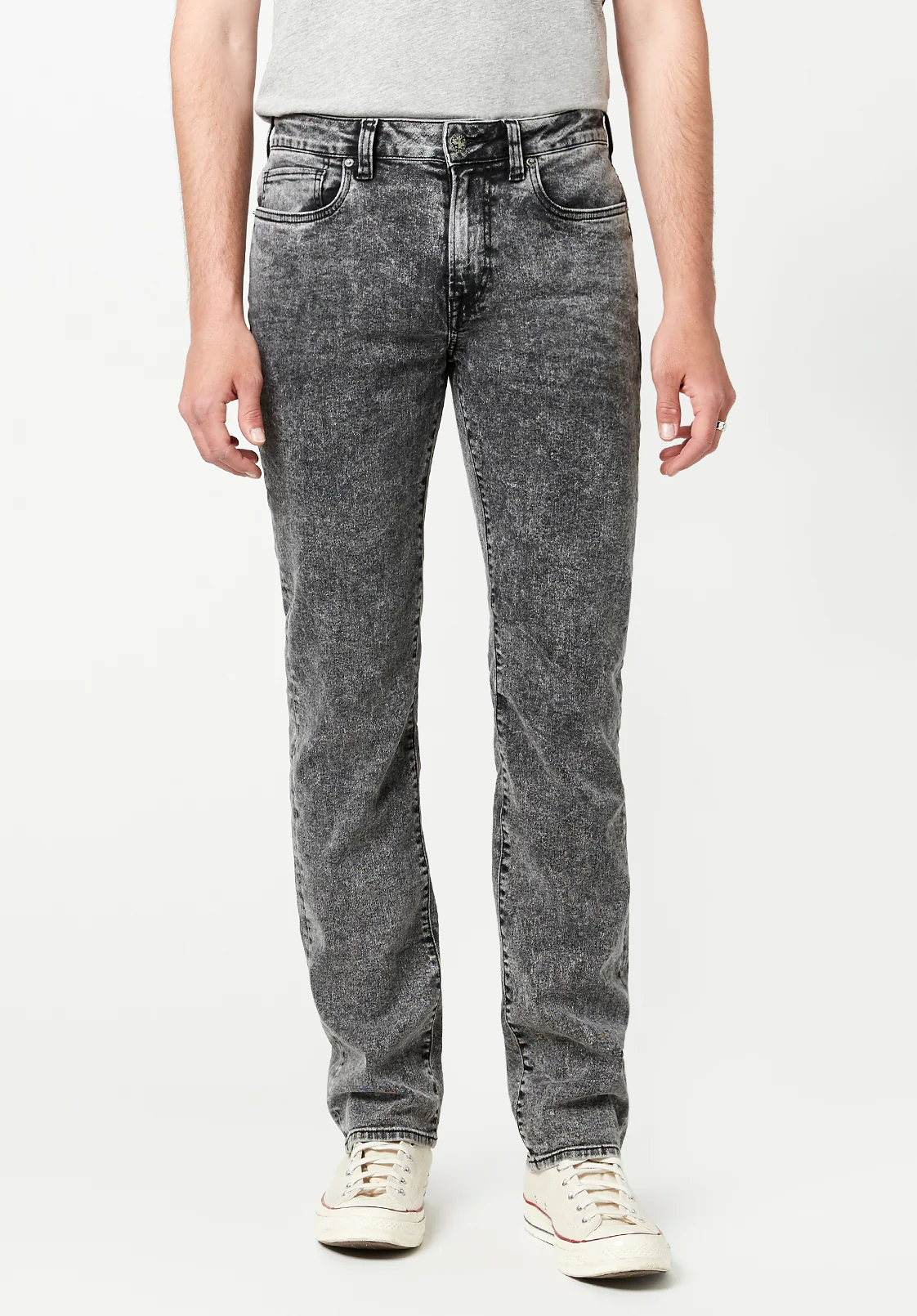Slim Ash Men's Jeans in Dark Acid Wash - BM22757 - Image 2