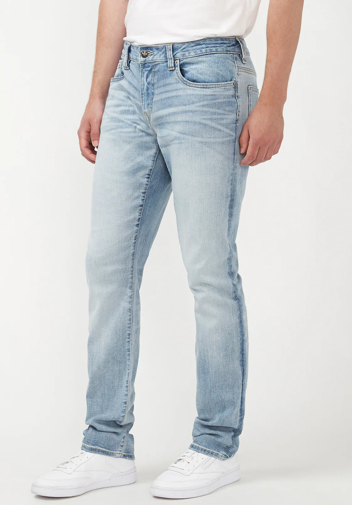 Slim Ash Men's Jeans in Crinkled Light Blue - BM22784 - Image 4