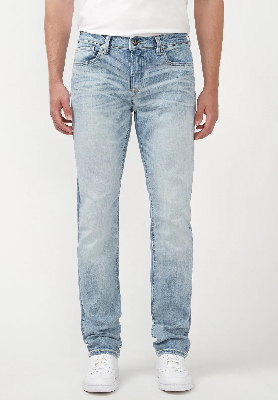 Slim Ash Men's Jeans in Crinkled Light Blue - BM22784 - Image 6