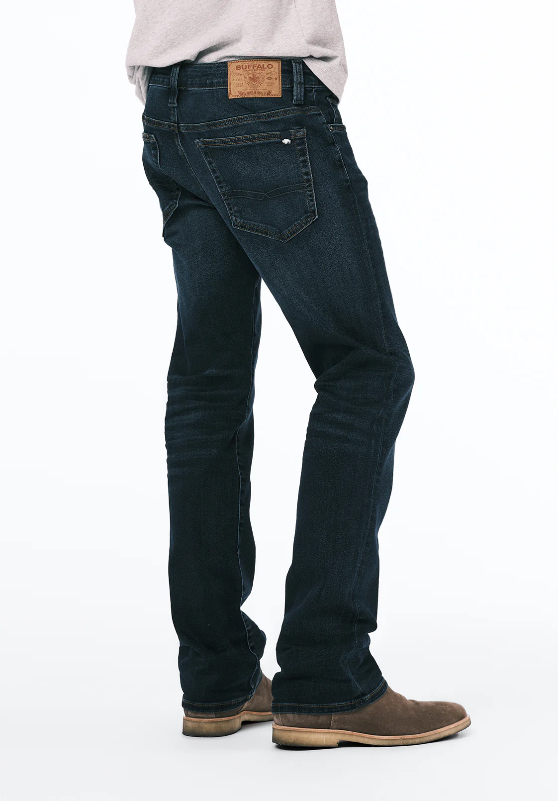 Slim Boot King Men's Jeans in Crinkled and Sanded Dark Blue - BM22720  - Image 4